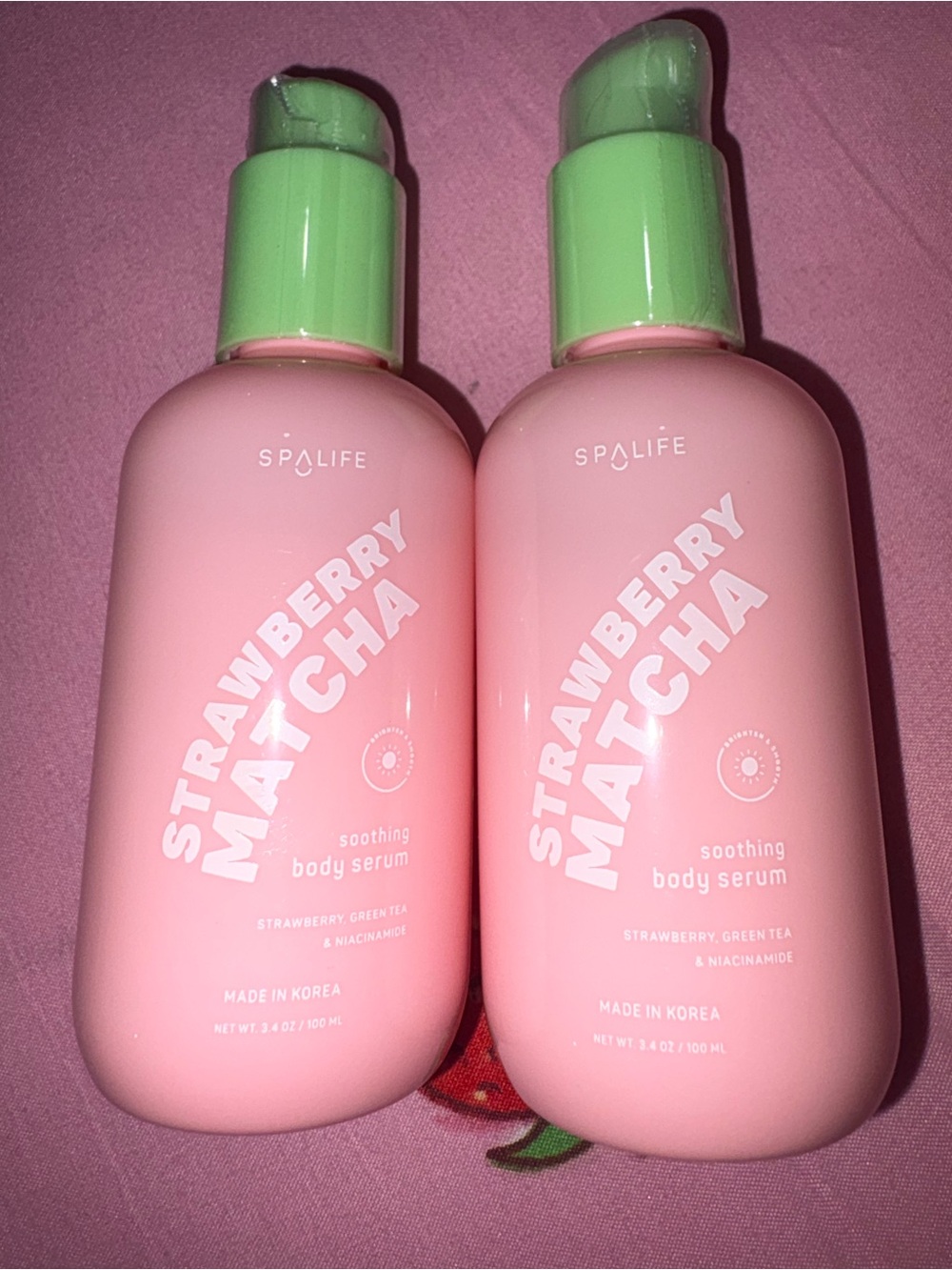 Alife Strawberry Matcha Soothing Body Serum — Pink & Green